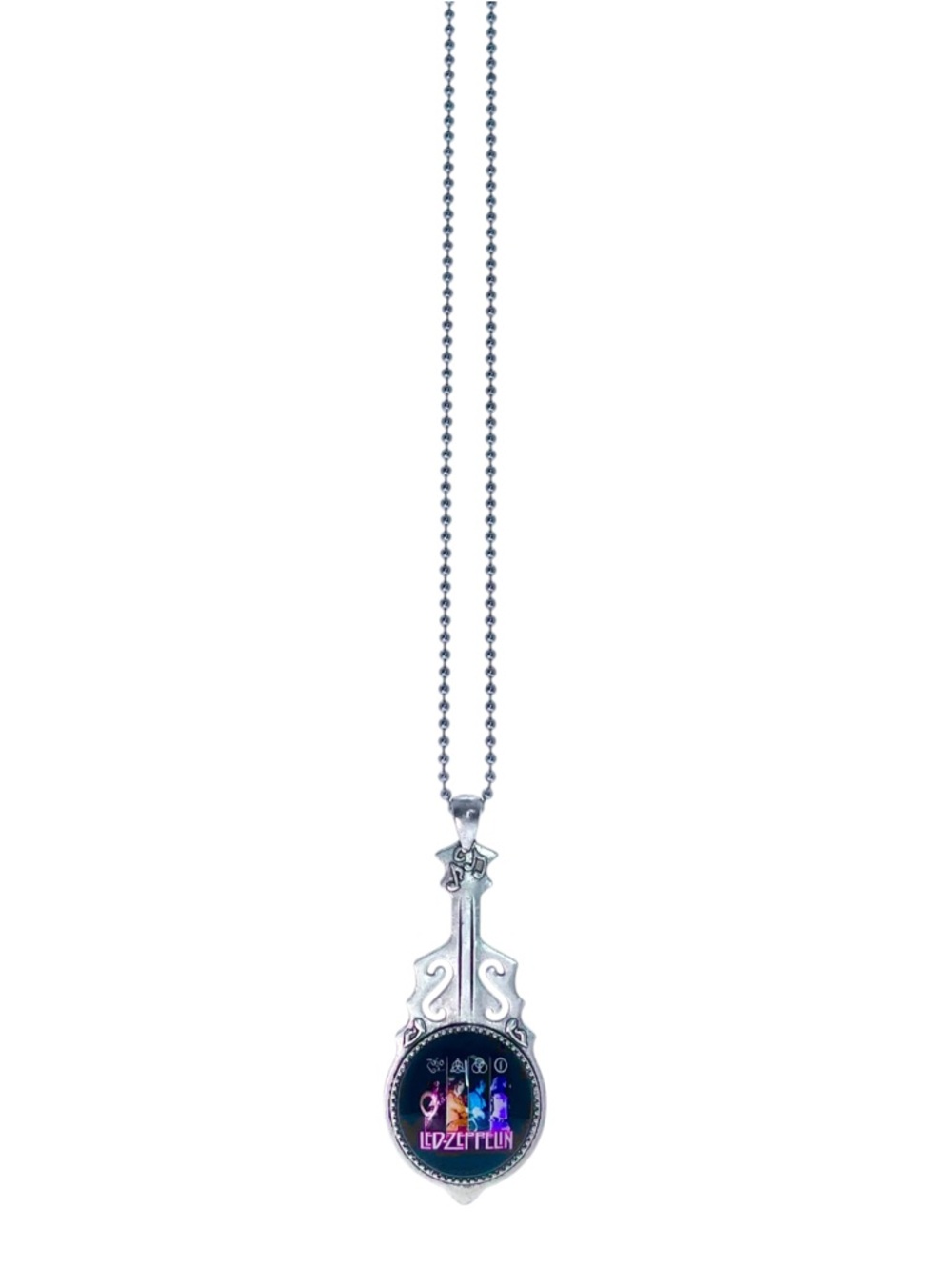Led Zeppelin Classic Rock Guitar Pendant Necklace Robert Plant Jimmy Page LedZep